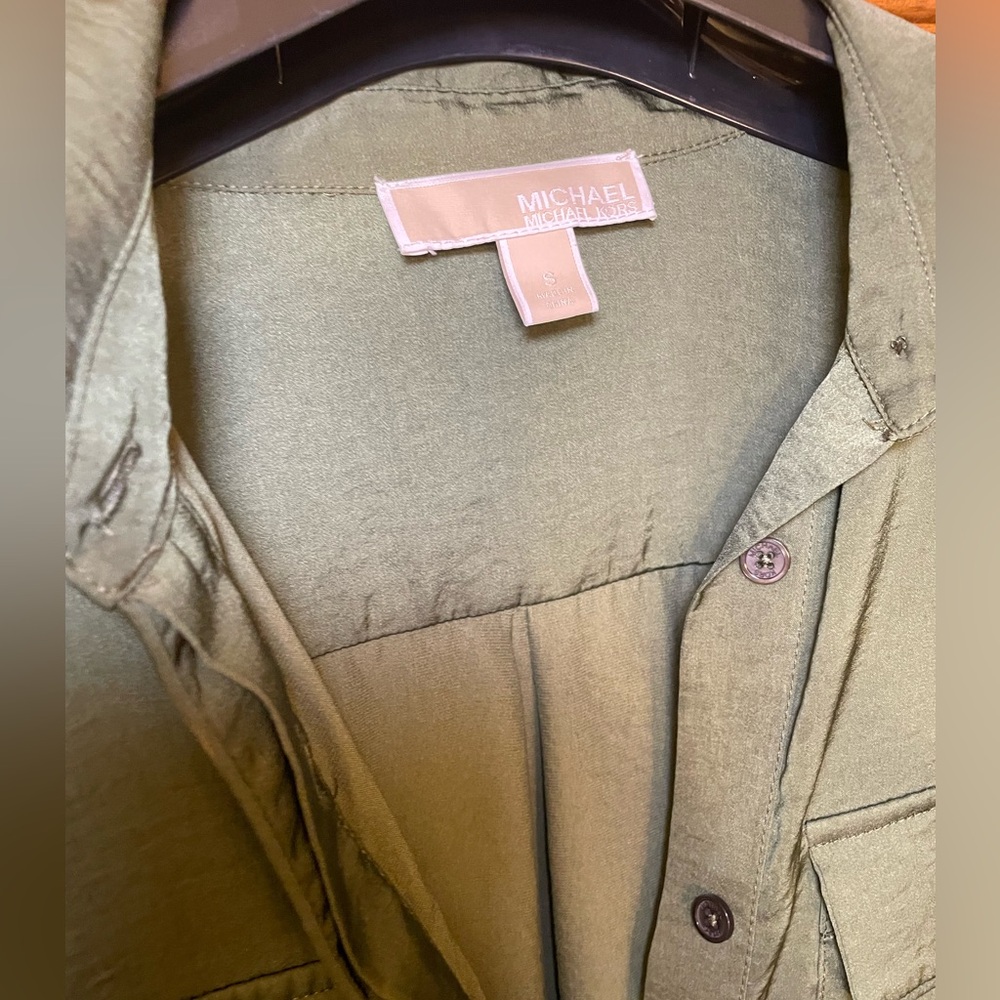 MICHAEL Michael Kors Olive Green Track Pants & Shirt Set - Picture 3 of 15